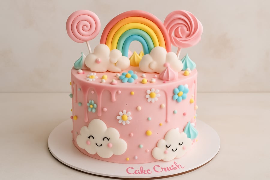 A beautifully decorated, whimsical cake from Cake Crush A beautifully decorated, whimsical cake from Cake Crush